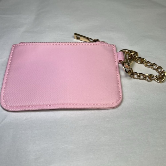 Pink Coin Purse Kaychain Letter M Chenille Varsity jacket Style - Picture 2 of 2